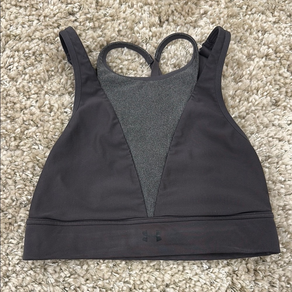 Under Armour Black Racerback Sports Bra with Medium Support